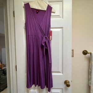 Sleeveless Wrap Dress w/Circle Skirt in Amethyst
